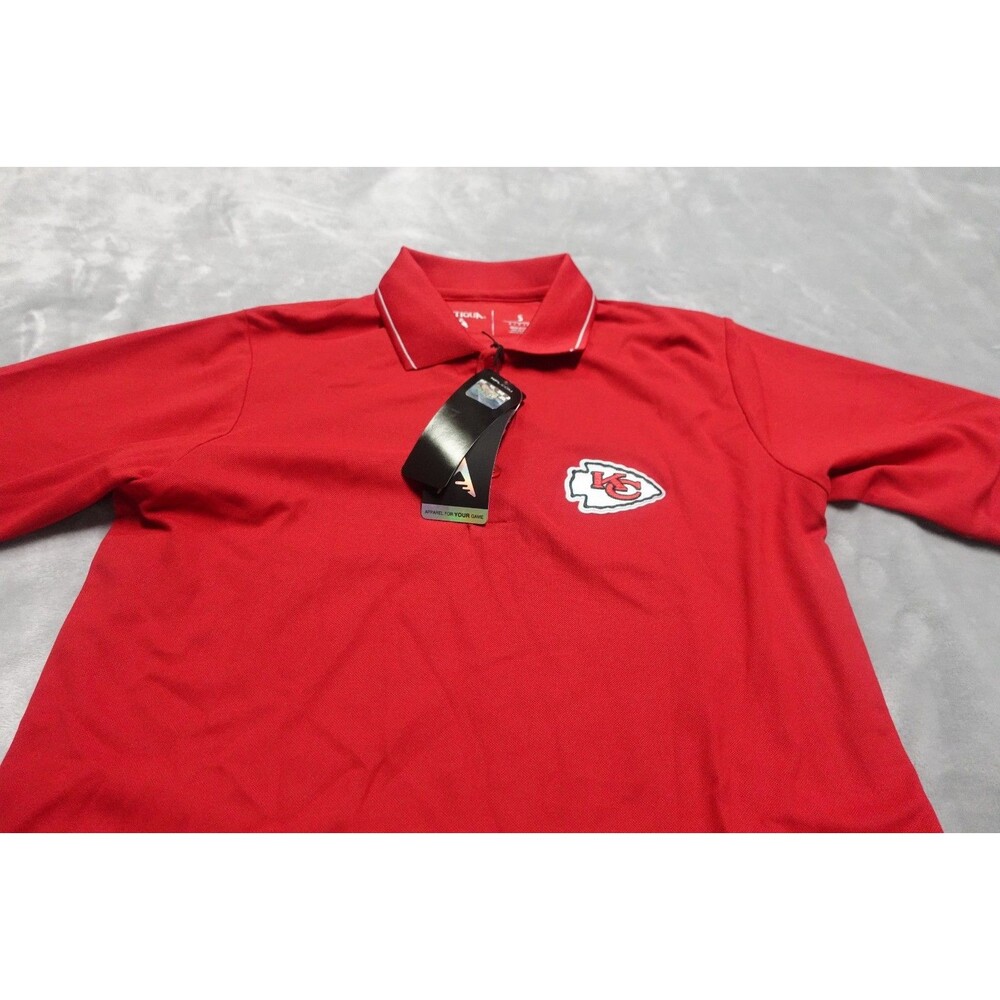 Kansas City Men's Small Antigua Red Chest Logo Polo Shirt NFL Football NWT - Picture 3 of 10